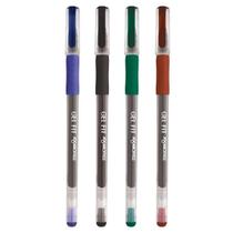 Kit Com 4 Canetas Gel 0.6 mm Coloridas Jocar Office Escolar