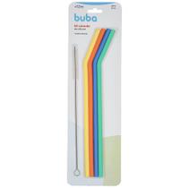 Kit com 4 canudos e escova de limpeza buba