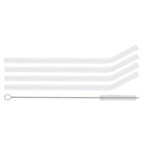 Kit com 4 Canudos Reutilizável de Vidro com Escova Higienizadora Oxford Kit com 4 Canudos Reutilizável de Vidro com Escova Higienizadora Oxford