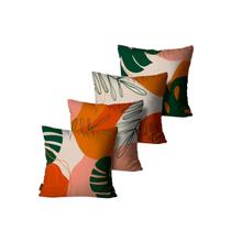 Kit com 4 Capas de Almofadas Decorativa Abstratas Terracota Kit com 4 Capas de Almofadas Decorativa Abstratas Terracota