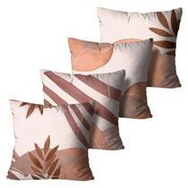 Kit com 4 Capas de Almofadas Decorativas Boho Bege 45x45 Kit com 4 Capas de Almofadas Decorativas Boho Bege 45x45