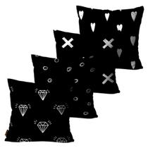 Kit Com 4 Capas de Almofadas Mdecore 45x45 Alta Definição Kit Com 4 Capas de Almofadas Mdecore 45x45 Alta Definição