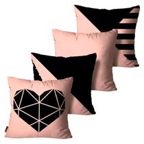 Kit Com 4 Capas de Almofadas Mdecore 45x45 Alta Definição