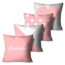 Kit Com 4 Capas de Almofadas Mdecore 45x45 Alta Definição