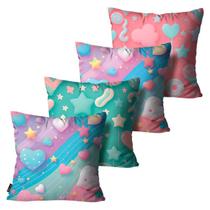 Kit Com 4 Capas de Almofadas Mdecore 45x45 Alta Definição