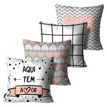 Kit Com 4 Capas de Almofadas Mdecore 45x45 Alta Definição