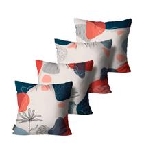 Kit com 4 Capas de Almofadas Mdecore Abstratas Colorido 45x45 Kit com 4 Capas de Almofadas Mdecore Abstratas Colorido 45x45