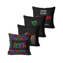 Kit com 4 Capas de Almofadas Mdecore Infantil 45x45 Kit com 4 Capas de Almofadas Mdecore Infantil 45x45