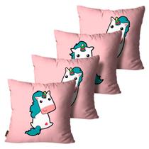 Kit com 4 Capas de Almofadas Mdecore Infantil 45x45