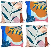 Kit com 4 capas de almofadas Tokyo Design 45x45cm em poliéster Coleção Marimar (cód. M-1155)