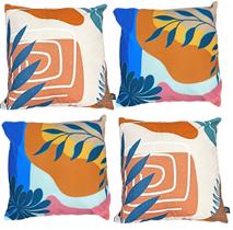 Kit com 4 capas de almofadas Tokyo Design 45x45cm em poliéster Coleção Marimar (cód. M-3355)