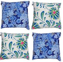 Kit com 4 capas de almofadas Tokyo Design 45x45cm em poliéster Coleção Trópicos (cód. T-3344)