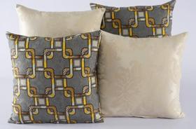 Kit Com 4 Capas Para Almofadas Decorativas De Sofá 40x40 Palha