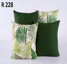 Kit Com 4 Capas Para Almofadas Decorativas De Sofa - Verde R228 - CASA CHIC