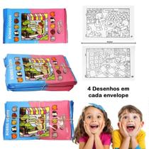 Kit com 4 Cards de Pintura Bobbie Goods Meninas Meninos Infantil