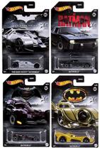 Kit com 4 Carrinhos Temáticos Batman Batmobile - 1/64 - Hot Wheels