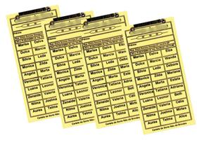 Kit com 4 Cartelas Rifas para Sorteios Cartela da Sorte 30 Nomes