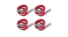 Kit com 4 Cinta de Elevação De Carga - 6 Metros x 5 Toneladas - Vermelho - JST Kit com 4 Cinta de Elevação De Carga - 6 Metros x 5 Toneladas - Vermelho - JST