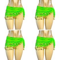 Kit Com 4 Cinto de Moedas Dança do Ventre/Cigana/Indiana - KIT71