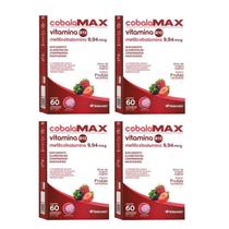 kit com 4 Cobalamax Vitamina B12 sabor:Frutas vermelhas kit com 4 Cobalamax Vitamina B12 sabor:Frutas vermelhas