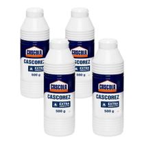 Kit com 4 Colas branca Cascorez Líquida Madeira Móveis Extra Adesivo 500g pva