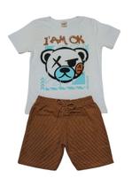 Kit com 4 Conjuntos Camisas de Verão Infantil Masculina