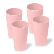 Kit com 4 Copos Fibra de Bambu 200 ml BPA Free, sustentável, leve e resistente