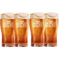 Kit Com 4 Copos Para Cerveja Brahma Duplo Malte 425ml - Ambev Oficial