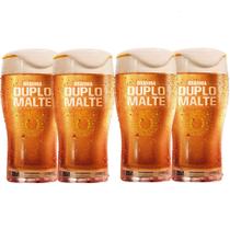 Kit Com 4 Copos Para Cerveja Brahma Duplo Malte 425ml - Ambev Oficial