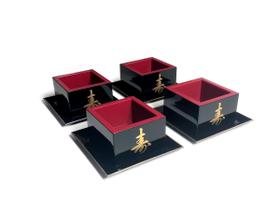 Kit Com 4 Copos Sake Massu Saque Ideograma Japonês 150Ml Kit Com 4 Copos Sake Massu Saque Ideograma Japonês 150Ml