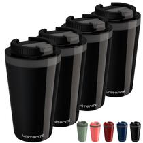 Kit com 4 Copos Térmico Minas 400 ML Tampa Parede Dupla Multiuso Squeeze Unitermi Café Chá Suco Água Kit com 4 Copos Térmico Minas 400 ML Tampa Parede Dupla Multiuso Squeeze Unitermi Café Chá Suco Água