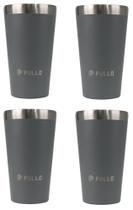 Kit com 4 Copos Térmicos Pullo Fun 480ML Cinza Kit com 4 Copos Térmicos Pullo Fun 480ML Cinza