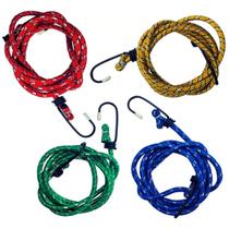 Kit com 4 Cordas Elástica Extensor De 92 A 122cm Corda para Bagageiro Carga Moto Bike Bicicleta Caçamba Kit com 4 Cordas Elástica Extensor De 92 A 122cm Corda para Bagageiro Carga Moto Bike Bicicleta Caçamba