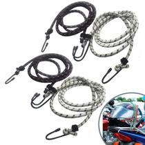 Kit com 4 Cordas Extensor Elástico De 150 A 260cm Corda Para Bagageiro Carga Caçamba Camping Multiuso Kit com 4 Cordas Extensor Elástico De 150 A 260cm Corda Para Bagageiro Carga Caçamba Camping Multiuso