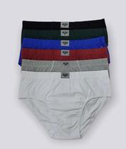 kit com 4 Cueca Tradicional Slip Plus Size Tamanho Especial Algodão Cores Sortidas kit com 4 Cueca Tradicional Slip Plus Size Tamanho Especial Algodão Cores Sortidas