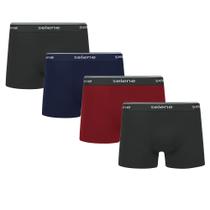 Kit Com 4 Cuecas Box Boxer De Algodão Tamanhos Plus Size X1 X2 X3