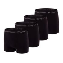 Kit Com 4 Cuecas Box Masculina Trifil Sem Costura Microfibra Lisa Básica Original