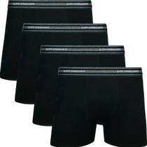 Kit Com 4 Cuecas Boxer Box Original Lupo De Algodão Cotton Com Elastano E Cós Estampado