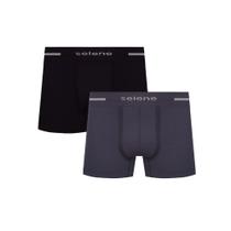 Kit Com 4 Cuecas Boxer Selene Box Microfibra Masculina