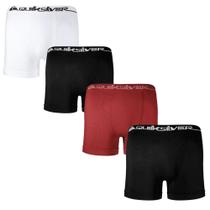 Kit Com 4 Cuecas Quiksilver Boxer Sem Costura Microfibra
