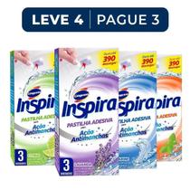 Kit com 4 cx Pastilha Adesiva Sanitária Inspira 12 unidades no Total