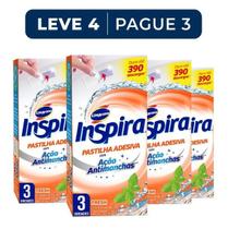 Kit com 4 cx Pastilha Adesiva Sanitária Inspira 12 unidades no Total Kit com 4 cx Pastilha Adesiva Sanitária Inspira 12 unidades no Total