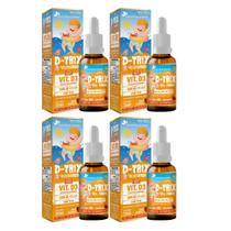 Kit Com 4 D-TRIX - Vitamina D3 Kids em Gotas 30ml Flora Nativa do Brasil Kit Com 4 D-TRIX - Vitamina D3 Kids em Gotas 30ml Flora Nativa do Brasil