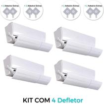 Kit Com 4 Defletor Para Ar Condicionado Split Ajustável de 58cm até 106cm