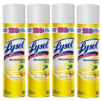 Kit com 4 - Desinfetante Lysol Uso Geral Flores de lima e limão 360ml*