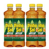Kit com 4 Desinfetante Pinho Sol Original 500ml Cada Kit com 4 Desinfetante Pinho Sol Original 500ml Cada