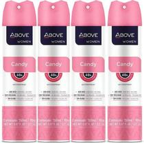 Kit com 4 - Desodorante Aerossol Above Candy Feminino 150Ml Kit com 4 - Desodorante Aerossol Above Candy Feminino 150Ml