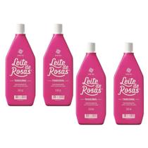 Kit com 4 Desodorante Leite de Rosas Tradicional 310ml Cada Loção Corporal Leite de Rosas Limpeza Corporal Kit com 4 Desodorante Leite de Rosas Tradicional 310ml Cada Loção Corporal Leite de Rosas Limpeza Corporal