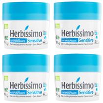 Kit Com 4 Desodorantes Em Creme Sensitive Herbíssimo - 55g Kit Com 4 Desodorantes Em Creme Sensitive Herbíssimo - 55g