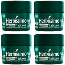Kit Com 4 Desodorantes Em Creme Tradicional Herbíssimo - 55g - DANA COSMETICOS